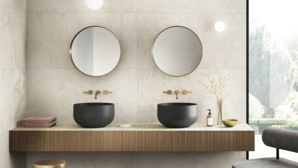 Permafrost 12x24 Matte Travertine Look Porcelain Tile
