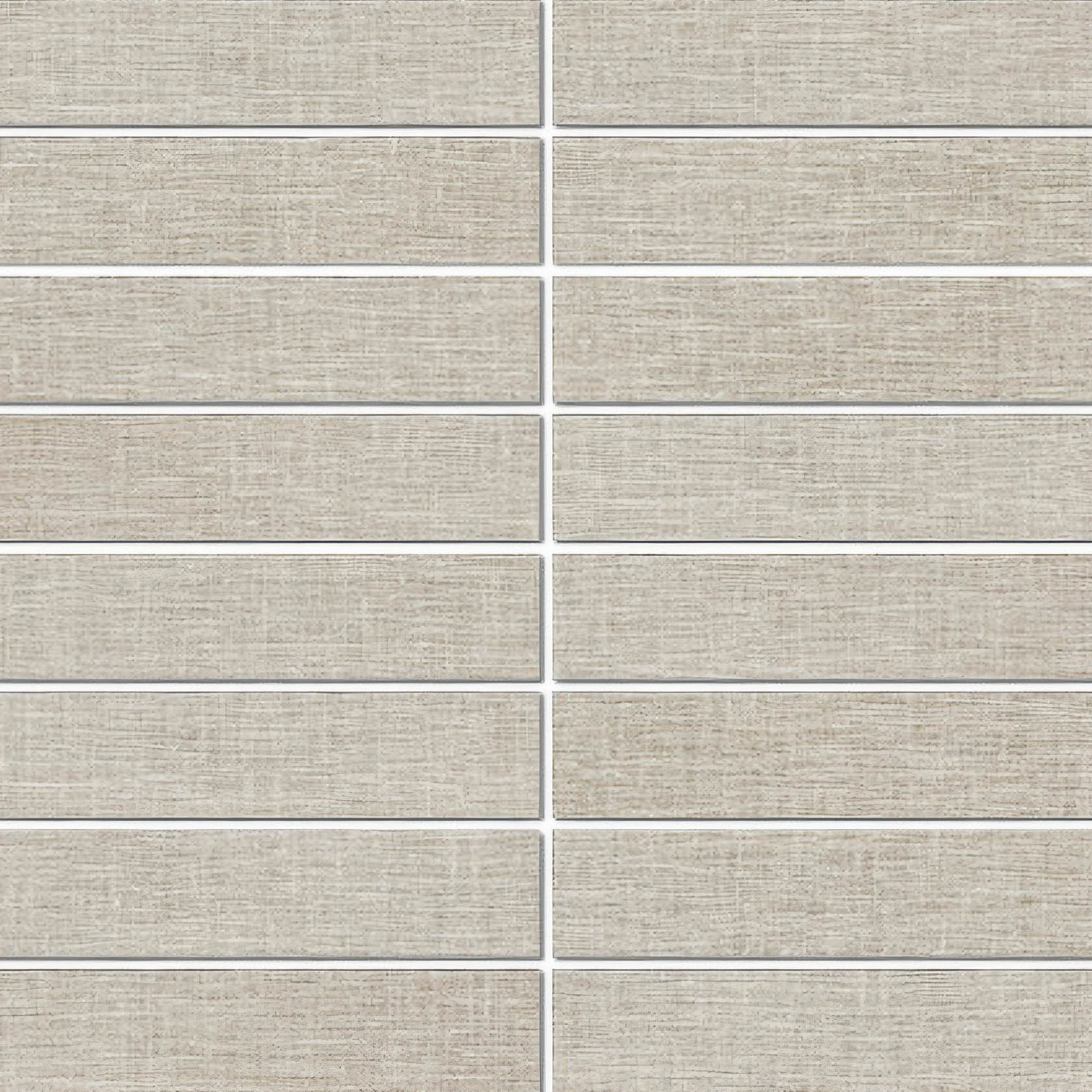 Enchanted 1.5x6 Stack Matte Fabric Look Porcelain Mosaic Tile