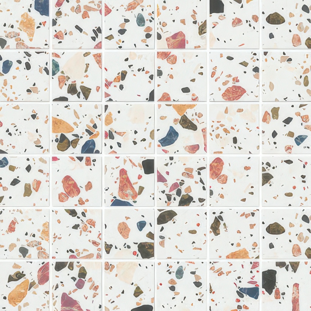 Terrazzo 3x3 Matte Finish Porcelain Mosiac Tile