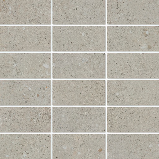 City Sidewalk 2x4 Stacked Matte Cement Look Porcelain Mosaic Tile